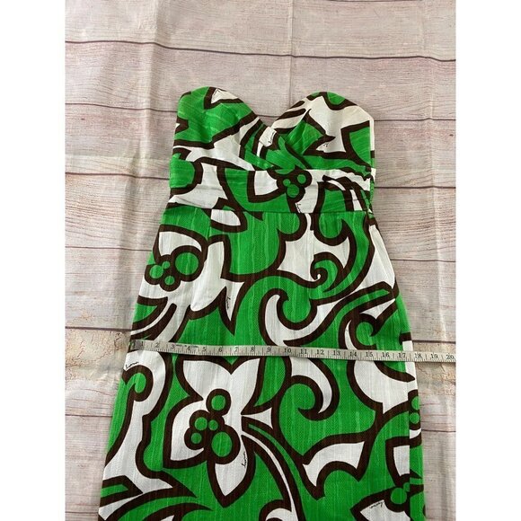 Milly Of New York Women's Green And White BodyCon Dress - 4 - Picture 6 of 12